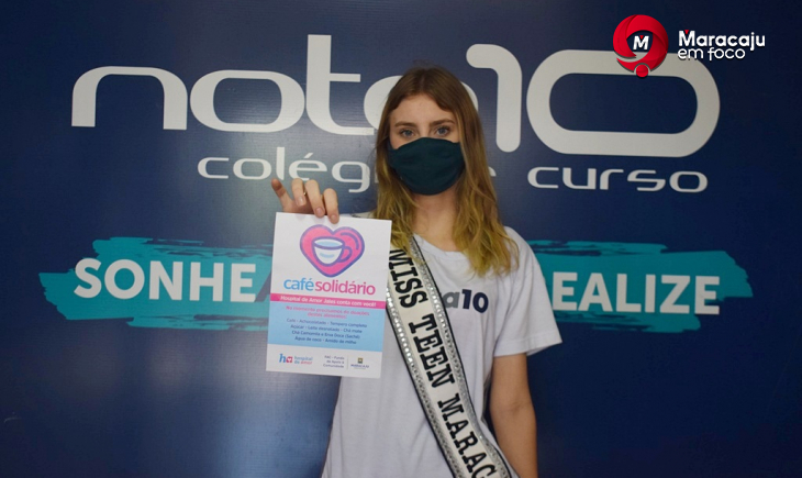 Miss Teen Luiza Terol abraça campanha Café Solidário. 