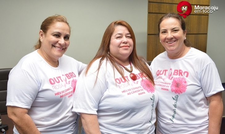 Outubro Rosa: Com mais de 200 atendimentos a maracajuenses e 87 pacientes com câncer confirmados já em tratamento, Marinice Penajo, Eliane Simões e Maria Helena abraçam campanha de arrecadação dos itens para café da manhã do Hospital do Câncer de Barretos.