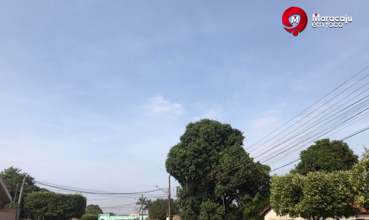 Previsão é de temperatura máxima de 31 graus em Maracaju neste sábado.