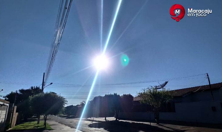 Previsão é de temperatura máxima de 34 graus nesta terça-feira em Maracaju.