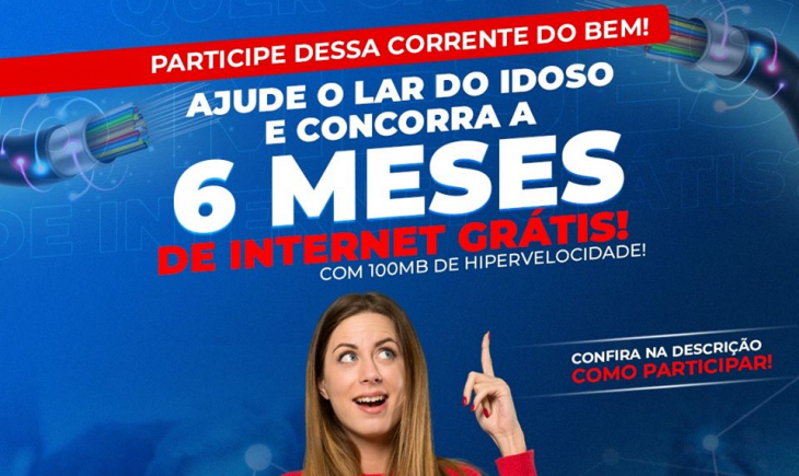 Disk Sistema: Já pensou em ter a melhor internet da cidade e ainda participar de uma Corrente do Bem? Saiba mais 
