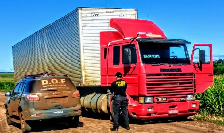 Maracaju: Carreta tomada em assalto no Mato Grosso foi recuperada pelo DOF. Saiba mais.