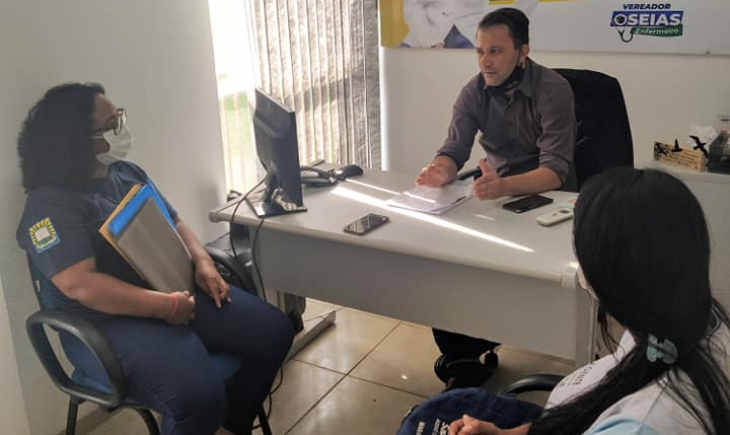 Vereador Oseias Enfermeiro se reúne com Agentes de Saúde e de Endemias para buscar melhorias ao setor. Saiba mais.