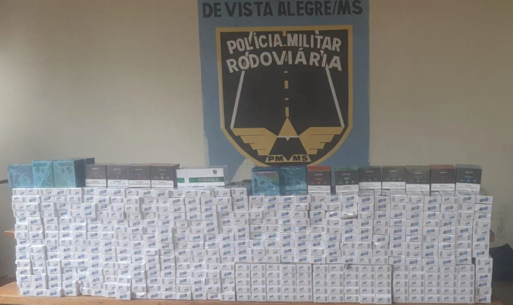 Polícia Militar Rodoviária apreende carga de contrabando e descaminho, em Vista Alegre