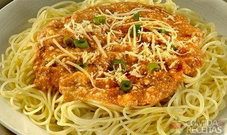 Receita de Fidelinho ao molho cremoso de ricota