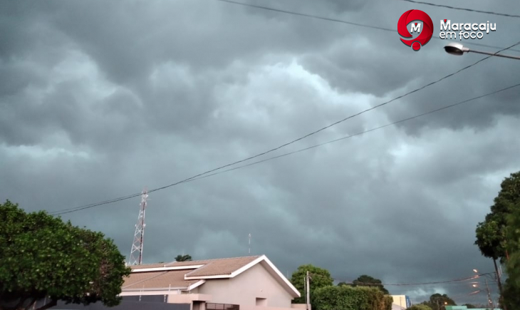 Com altas temperaturas nos últimos dias, Maracaju tem previsão de 74 milímetros de chuva nos próximos 4 dias.