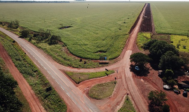 Obra de pavimentação da MS–166 anima população de Maracaju