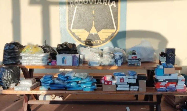 Carga de descaminho é apreendida pela Polícia Militar Rodoviária, na MS 164, em Maracaju