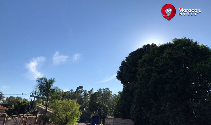 Previsão é de segunda-feira com temperatura máxima de 30 graus em Maracaju
