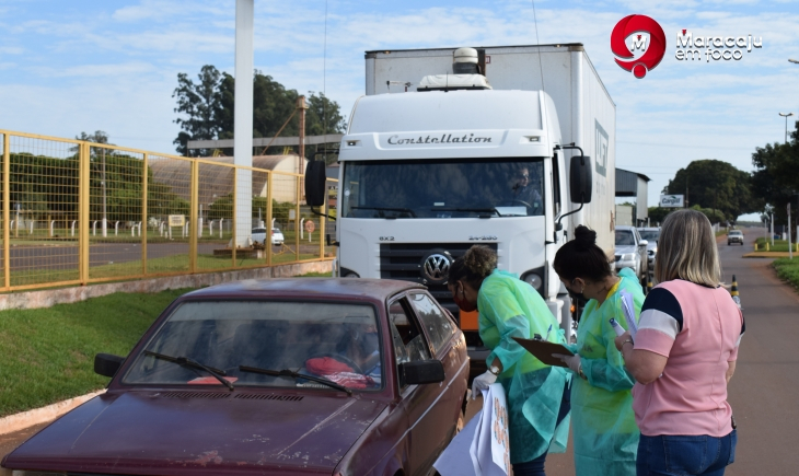 Maracaju: Postos de Controle Sanitário já abordaram mais de 10 mil pessoas.