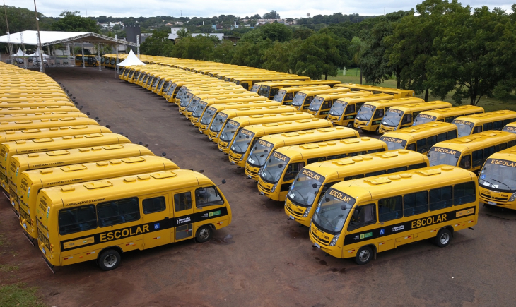 Maracaju recebe quatro novos ônibus escolares nesta segunda-feira 08-03. Saiba mais