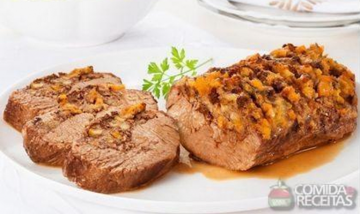 Receita de Maminha sanfonada recheada de frutas secas