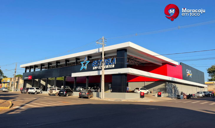 Supermercados Estrela conclui reforma e entrega moderna fachada e estacionamento coberto nesta quinta-feira (26-05).