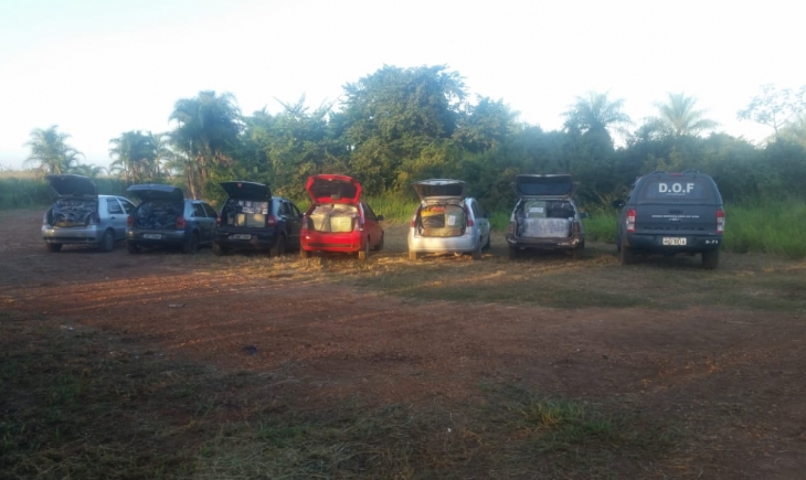 Comboio de seis veículos com mercadorias do Paraguai foram apreendidos pelo DOF na região de Maracaju.