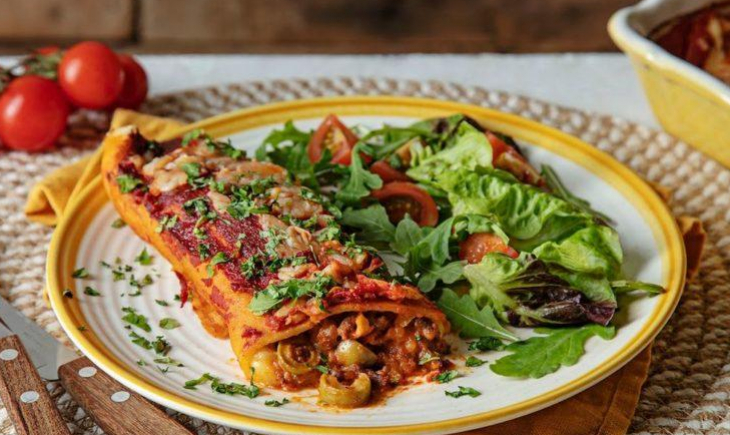 Receita de Panqueca de carne com azeitonas verdes